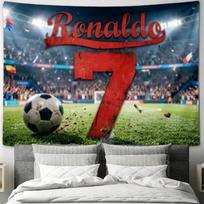 Portugal C Ronaldo No 7 Support Flag Style Tapestry For Game Day Home Fan Decor Multi-Size High Quality Flat Print Design 40X60cm
