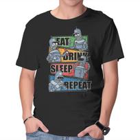 Unisex Crew Neck T-Shirt Bender Routine Graphic Short Sleeve Casual Tee S