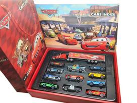 12 vnt. Disney Pixar Cars Dovanų Dėžutė Metalinis Diecast Žaibo Makvyno Automobilio Modelis Žaislas Džeksonas Dėdė Sunkvežimis Berniuko Gimtadienio Žaislai
