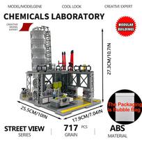Chemical Plant Laboratory Natural Gas Storage Cente Transport Petroluem Loading Station Bricks Model Building Blocks Toys Gifts