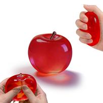 Glitter Crystal Apple Squishy Ball Stress Relief Sensory Fidget Toy Cute Desk Decor For Adults Kids Party Favors Gift raudona