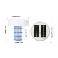 Copper Pool Ionizer Solar Pool Ionizer Floating Pool Ionizer Water Cleaner Water Purifier With Multi-Color LED Lights For Pool mėlyna