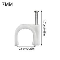 100pcs 7mm Wire Clips Cable Management Clamps Durable Cord Fastener Organizer Neat Wire Fixing Tool for Home Office Kitchen