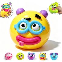 Smushers Squishy Curiosities Šunio veido keitimo minkštas žaislas Minkštas formuojamas mielas lėtai atsistatantis spaudžiamas žaislas Atpalaiduojantis sensorinis gimtadienio dovanos yellow