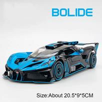 1:24 Scale La Voiture Noire Bolide Alloy Sportscar Model Alloy Diecast Toys with Sound Light Pull Back Vehcies Fashion Ornaments