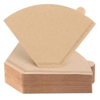 A84E-Premium 100-Pack Unbleached 4 Cone Coffee Filters For 8-12 Cup Drip And Pour Over Machines Maker