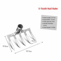 Agricultural Tool 5/7/11 Tine Rake For Tilling Loosening Soil Leveling Ground And Weeding In The Garden Multi-Purpose Iron Rake