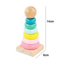 Karšti vaikiški Montessori mediniai žaislai Macaron kaladėlės mokomasis žaislas kūdikiui muzika barškučiai Grafika spalvinga medinė kaladėlė mokomasis žaislas