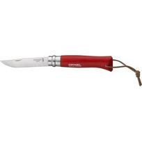 Peilis Opinel Colorama 08 Inox Grab, raudonas, su dirželiu