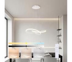 Brilagi - Dimeriuojamas LED pakabinamas šviestuvas ant troselio INFINITY LED/55W/230V 50x50 cm balta + su nuotolinio valdymo pultu