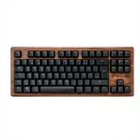Mechaninė klaviatūra Sharkoon SKILLER SGK50 S4 Gen2 – PBT klavišai, Gateron G Pro 3.0 Yellow, medinė riešų atrama, IT išdėstymas