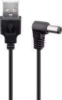 Goobay USB-DC laidas 5,5 x 2,1 mm, 0,5 m, juodas