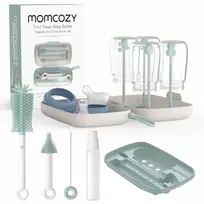 Momcozy 7 IN 1 kūdikio buteliukų šepetėlių rinkinys žalias
