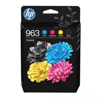 HP 963 Original Ink Cartridge Multipack (4-Pack) - Black, Cyan, Magenta, Yellow - High Yield