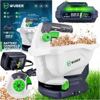 Akumuliatorinis sėjiklis-trąšų barstytuvas Wuber, 20 V, 3,3 l talpa, 800 m², su akumuliatoriumi ir įkrovikliu
