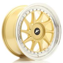JR Wheels JR26 17x8 ET20-35 BLANK Gold w/ Machined Lip Alloy Wheel