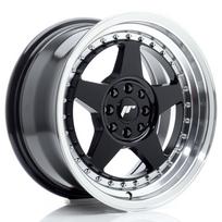 JR Wheels JR6 16x8 ET25 4x100/108 Gloss Black w/ Machined Lip Alloy Wheel