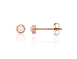 Auksiniai auskarai –pusetai, 0.29 g, Raudonas Auksas 585 praba, Opalitas