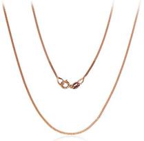 Auksinė grandinėlė Curb 1 mm , briaunų apdirbimas deimantu, 45, 1.56 g, Raudonas Auksas 585 praba