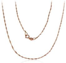 Auksinė grandinėlė Singapore 1 mm , briaunų apdirbimas deimantu, 45, 0.83 g, Raudonas Auksas 585 praba