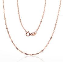 Auksinė grandinėlė Singapore 1.5 mm , briaunų apdirbimas deimantu, 50, 1.98 g, Raudonas Auksas 585 praba