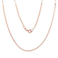 Auksinė grandinėlė Marina 1.1 mm , briaunų apdirbimas deimantu, 55, 1.46 g, Raudonas Auksas 585 praba