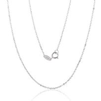 Auksinė grandinėlė Anchor round 1 mm , briaunų apdirbimas deimantu, 50, 1.16 g, Baltas Auksas 585 praba