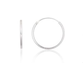 Sidabriniai auskarai –žiedai, 0.7 g, Sidabras 925 praba