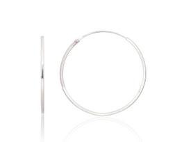 Sidabriniai auskarai –žiedai, 1.2 g, Sidabras 925 praba