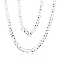Sidabrinė grandinėlė Curb 3.9 mm , briaunų apdirbimas deimantu, 55, 12 g, Sidabras 925 praba