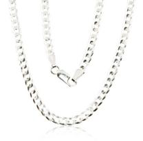Sidabrinė grandinėlė Curb 3.9 mm , briaunų apdirbimas deimantu, 60, 13.3 g, Sidabras 925 praba