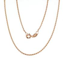 Sidabrinė grandinėlė Spiga 1,1 mm, 45, 2.9 g, Sidabras 925 praba, raudonas auksas (padengti)