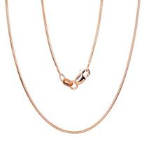 Sidabrinė grandinėlė Snake 1 mm, 45, 4 g, Sidabras 925 praba, raudonas auksas (padengti)