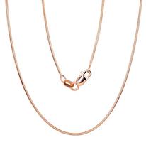 Sidabrinė grandinėlė Snake 1 mm, 55, 4.9 g, Sidabras 925 praba, raudonas auksas (padengti)