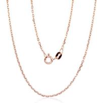 Sidabrinė grandinėlė Anchor 1.2 mm , briaunų apdirbimas deimantu, 55, 3.5 g, Sidabras 925 praba, raudonas auksas (padengti)