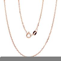 Sidabrinė grandinėlė Anchor 1.2 mm , briaunų apdirbimas deimantu, 55, 3.6 g, Sidabras 925 praba, raudonas auksas (padengti)