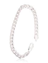 Sidabrinė grandinėlė Curb 7 mm, 22, 25.2 g, Sidabras 925 praba