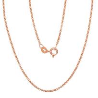 Sidabrinė grandinėlė Rollo 1 mm, 40, 2 g, Sidabras 925 praba, raudonas auksas (padengti)