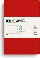 Leuchtturm 1917 Užrašų knygelės Jottbook Pur A5, lygios, lanksčiais viršeliais, raudonos, 80 g/m², 3 vnt.