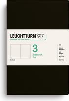 Leuchtturm 1917 Užrašų knygelės taškuotos, lanksčiais viršeliais Jottbook Pur A5, juodos, 80 g/m², 3 vnt.