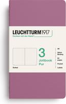 Leuchtturm 1917 Užrašų knygelės taškuotos, lanksčiais viršeliais Jottbook Pur A6, tamsiai rožinės, 80 g/m², 3 vnt.