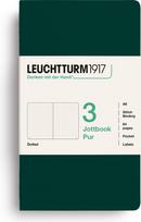 Leuchtturm 1917 Užrašų knygelės taškuotos, lanksčiais viršeliais Jottbook Pur A6, tamsiai žalios, 80 g/m², 3 vnt.