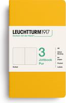 Leuchtturm 1917 Užrašų knygelės taškuotos, lanksčiais viršeliais Jottbook Pur A6, geltonos, 80 g/m², 3 vnt.