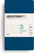 Leuchtturm 1917 Užrašų knygelės taškuotos, lanksčiais viršeliais Jottbook Pur A6, indigo, 80 g/m², 3 vnt.