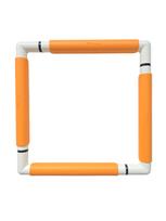 Nurge siuvinėjimo rėmelis su spaustukais 29x29 cm, oranžinis