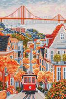 Kryželių siuvinėjimo rinkinys San Franciskas 17,5×26 cm Aida16
