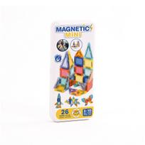 Mini magnetinis konstruktorius kelionėms su dėžute, 26 det., 3–10 m.