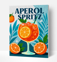 Deimantinė dėlionė „Aperol Spritz“ paveikslas ant drobės 30x40 cm