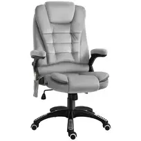 Ergonomiška biuro kėdė su masažo funkcija, pilka, 67x74x107-116 cm