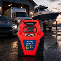 Automobilinis paleidiklis (Jump Starter) su kompresoriumi ir Powerbank 5-in-1, 12V 20000mAh, BLOW